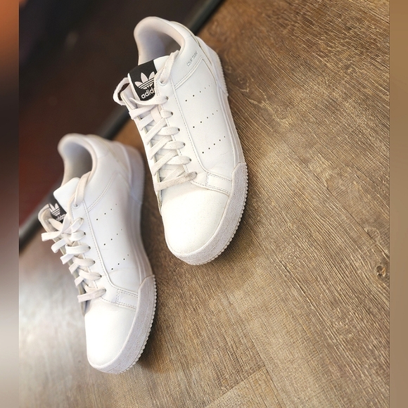 Adidas Court Tourino All White Men's Sneakers, Size 10, Lightly Worn - Picture 3 of 11